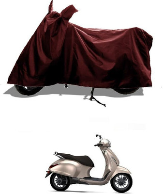 AASHTIK MART Two Wheeler Cover for Bajaj(Chetak, Maroon)
