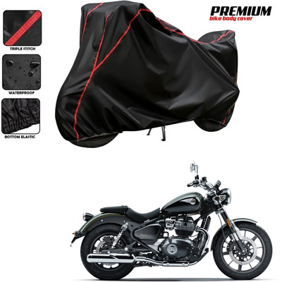 PAGORA Waterproof Two Wheeler Cover for Royal Enfield(Meteor BS6, Black)