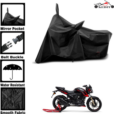 AASHTIK MART Two Wheeler Cover for TVS(Apache RTR 200, Black)