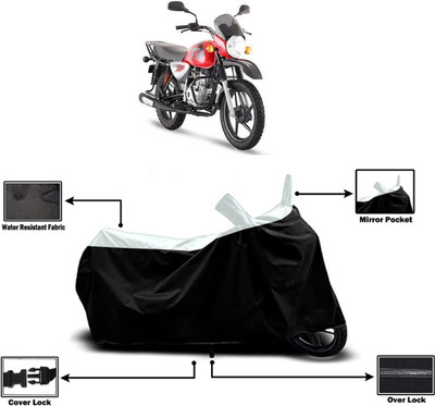 Amexride Two Wheeler Cover for Bajaj(Boxer BM 150, White)