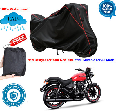 AUTOCAD Waterproof Two Wheeler Cover for Royal Enfield(Thunderbird 350, Black)