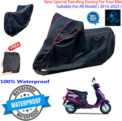 OliverX Waterproof Two Wheeler Cover for Mahindra(Duro 125, Black)