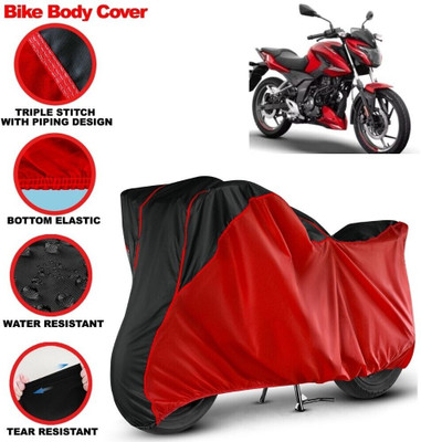 Grizzly Two Wheeler Cover for Bajaj(Pulsar 150 BS6, Black, Red)