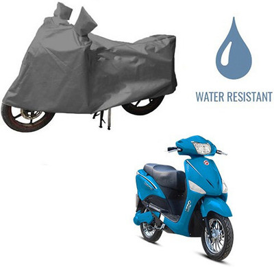 DeepShakshi AUTOMOTIVE Waterproof Two Wheeler Cover for Hero(Electric Optima, Grey)