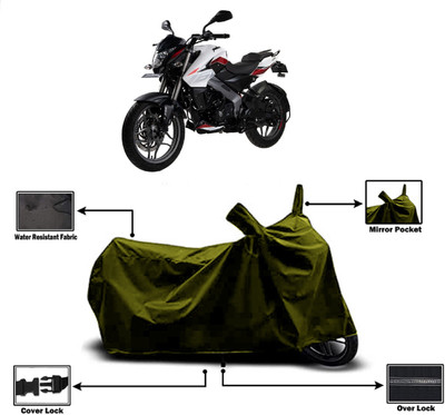 Amexride Two Wheeler Cover for Bajaj(Pulsar 160 NS DTS-i, Green)