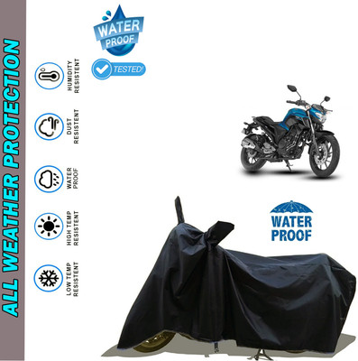 AutoGalaxy Waterproof Two Wheeler Cover for Yamaha(FZ16, Black)