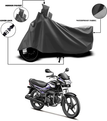 SEBONGO Waterproof Two Wheeler Cover for Hero(Super Splendor, Grey)