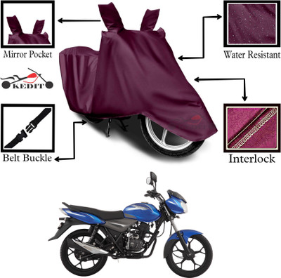 KEDIT Two Wheeler Cover for Universal For Bike(Discover 125 DTS-i, Maroon)