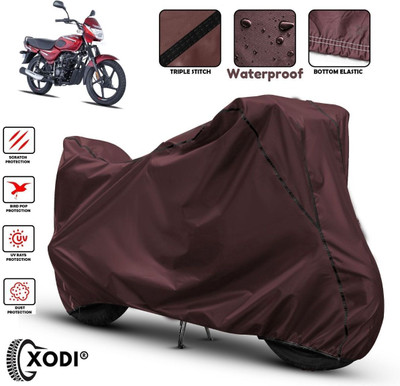 xodi Waterproof Two Wheeler Cover for Bajaj(Platina 100 DTS-i, Maroon, Black)