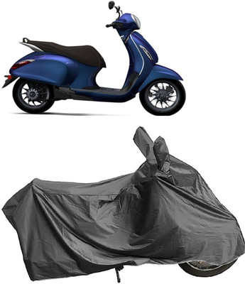 DIGGU Two Wheeler Cover for Bajaj(New Chetak, Grey)