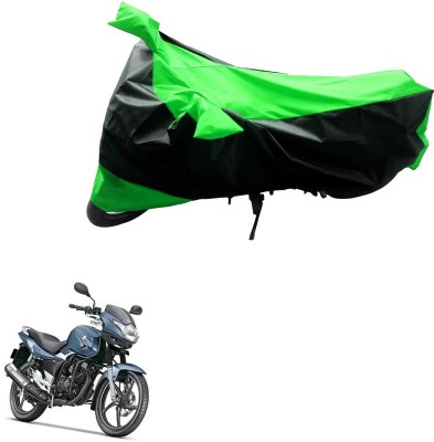 Mdstar Waterproof Two Wheeler Cover for Suzuki(GS 150R, Black, Green)