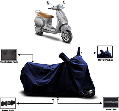AASHTIK MART Two Wheeler Cover for Vespa(VXL 150 BS6, Blue)