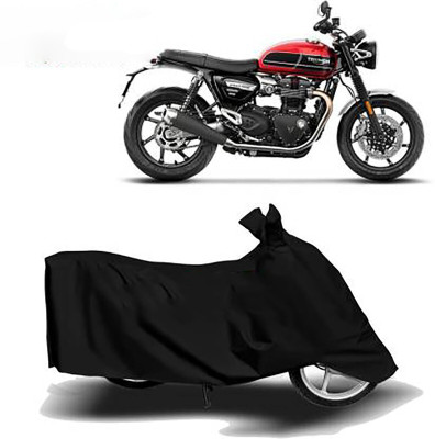 Mdstar Waterproof Two Wheeler Cover for Triumph(Speed Twin, Black)