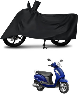 KEDIT Two Wheeler Cover for Suzuki(New Access 125, Black)
