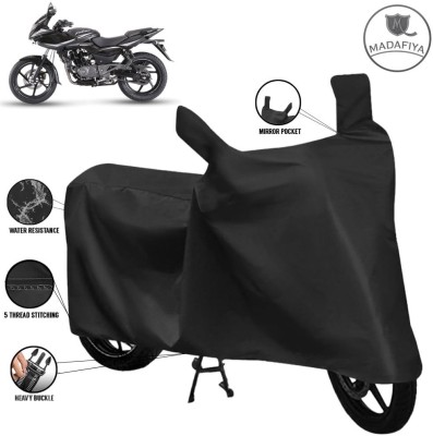 MADAFIYA Waterproof Two Wheeler Cover for Bajaj(Pulsar 220F, Black)