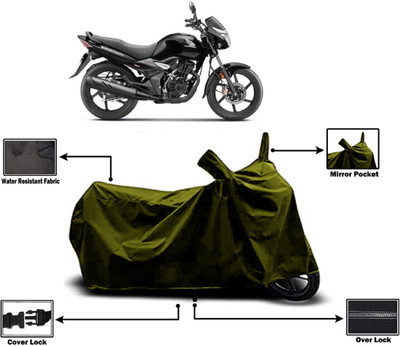 Amexride Two Wheeler Cover for Honda(CB Unicorn 150, Green)