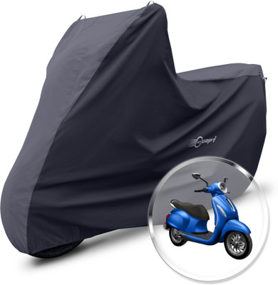 Neodrift Two Wheeler Cover for Bajaj(Chetak, Grey, Black)