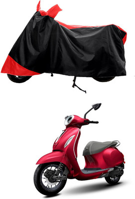 GROFATIK Two Wheeler Cover for Bajaj(New Chetak, Red)