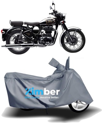 ZIMBER Two Wheeler Cover for Royal Enfield(Bullet 350, Grey)