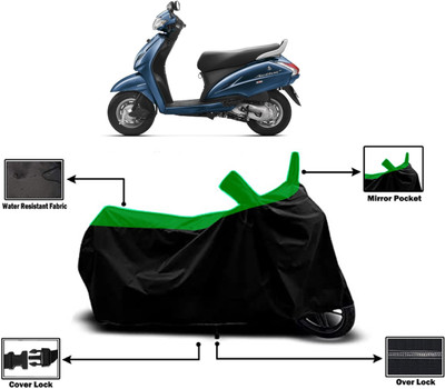 Amexride Two Wheeler Cover for Honda(Activa 3G, Green)