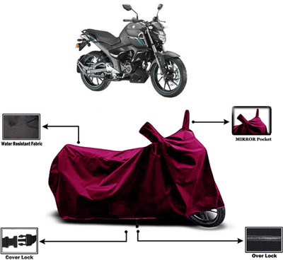 Amexride Two Wheeler Cover for Yamaha(FZ-S Fi Version 3.0, Maroon)