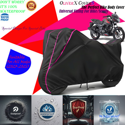 OliverX Waterproof Two Wheeler Cover for Bajaj(Pulsar 150, Black, Red)