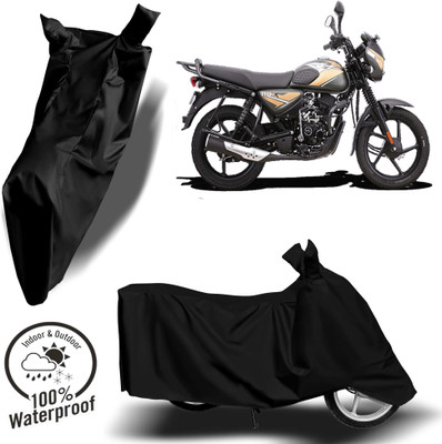 ROYAL AUTO MART Waterproof Two Wheeler Cover for Bajaj(CT110, Black)