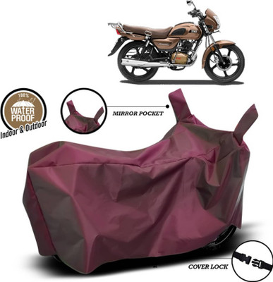 KEDIT Two Wheeler Cover for TVS(Radeon, Maroon)