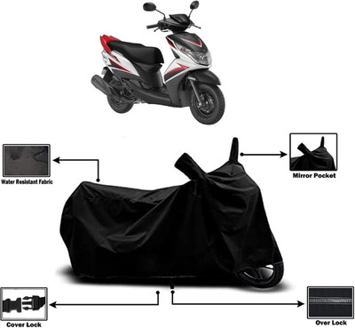 Amexride Two Wheeler Cover for Yamaha(Ray Z BS6, Black)