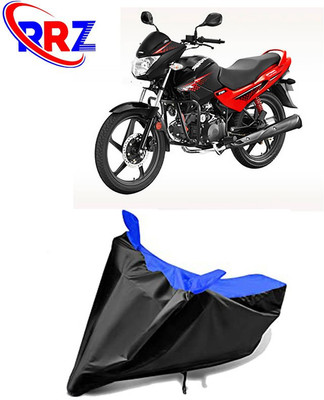 RRZ Waterproof Two Wheeler Cover for Hero(Glamour Programmed FI, Black, Blue)