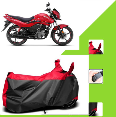 WMIZEXA Two Wheeler Cover for Hero(Passion Pro i3S, Black, Red)