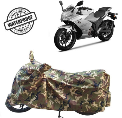 ROYAL AUTO MART Waterproof Two Wheeler Cover for Suzuki(Gixxer SF 250, Green, Multicolor)