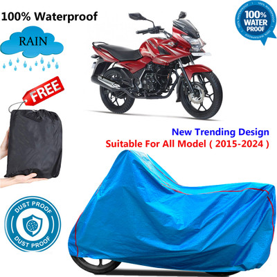 OliverX Waterproof Two Wheeler Cover for Bajaj(Discover 150 f, Blue)