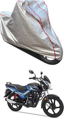AutoGalaxy Waterproof Two Wheeler Cover for TVS(Star City Plus BS6, Silver)