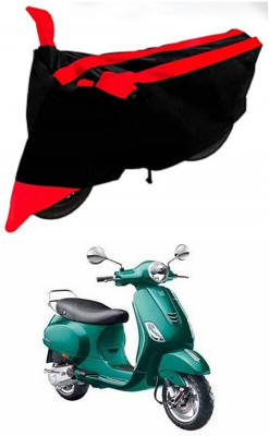 DeepShakshi AUTOMOTIVE Two Wheeler Cover for Piaggio(Vespa VXL, Red, Black)