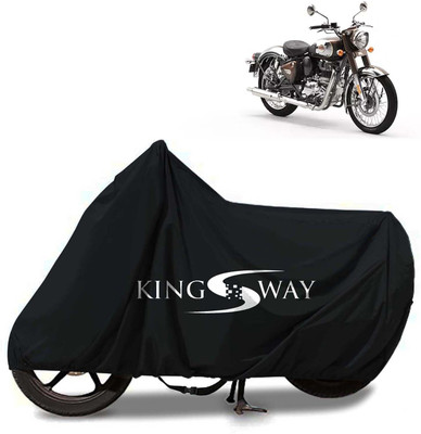 Kingsway Waterproof Two Wheeler Cover for Royal Enfield(Classic 350, Black)