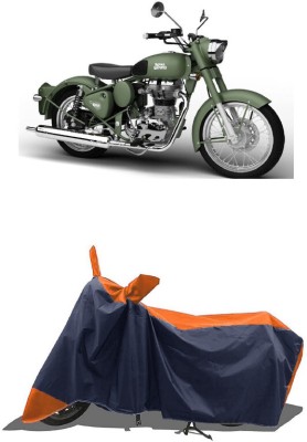 SUGASHRI Waterproof Two Wheeler Cover for Royal Enfield(Battle Green, Orange, Blue)