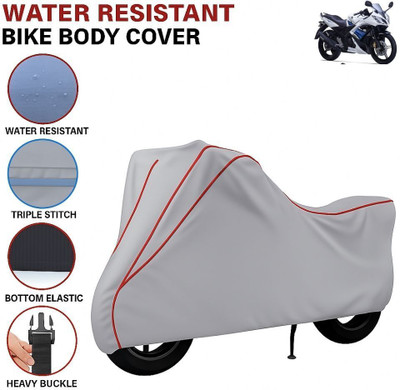 Auto Udaan Waterproof Two Wheeler Cover for Yamaha(R15S, Grey, Red)