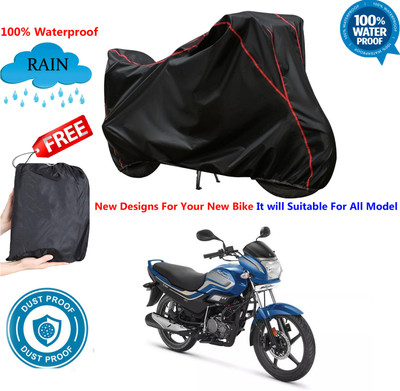 AutoGalaxy Waterproof Two Wheeler Cover for Hero(Super Splendor, Black)
