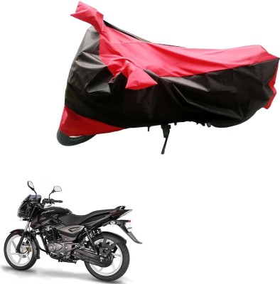 Mdstar Waterproof Two Wheeler Cover for Bajaj(Pulsar 150 DTS-i, Black, Red)