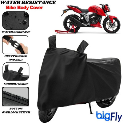 BigFly Two Wheeler Cover for TVS(Apache RTR 180, Black)
