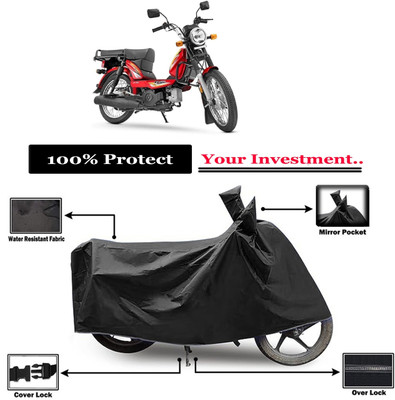Amexride Two Wheeler Cover for TVS(XL 100 Heavy Duty, Black)