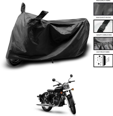 PAGORA Waterproof Two Wheeler Cover for Royal Enfield(Classic 350, Black)