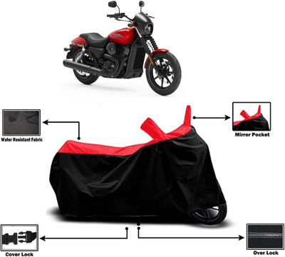 Amexride Two Wheeler Cover for Harley Davidson(Street 750, Red)