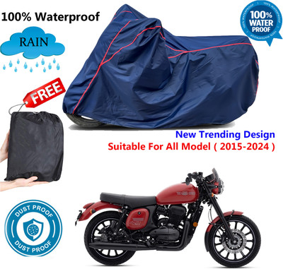 AutoGalaxy Waterproof Two Wheeler Cover for JAWA(42 BS6, Blue, Red)