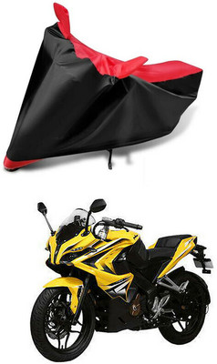 DeepShakshi AUTOMOTIVE Two Wheeler Cover for Bajaj(Pulsar 200, Red, Black)