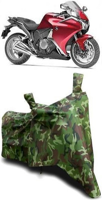 ATBROTHERS Waterproof Two Wheeler Cover for Honda(VFR 1200F, Multicolor, Green)