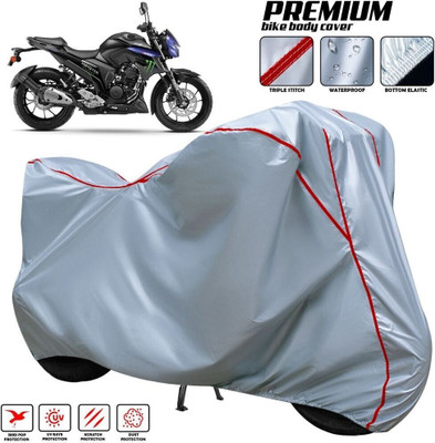 xodi Waterproof Two Wheeler Cover for Yamaha(FZ 25 BS6, Silver, Red, Multicolor)