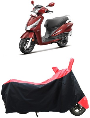 Coxtor Waterproof Two Wheeler Cover for Hero(Duet LX 110CC, Red)