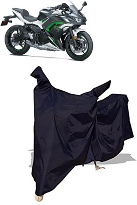 Amexride Two Wheeler Cover for Kawasaki(Ninja 650 BS6, Black)